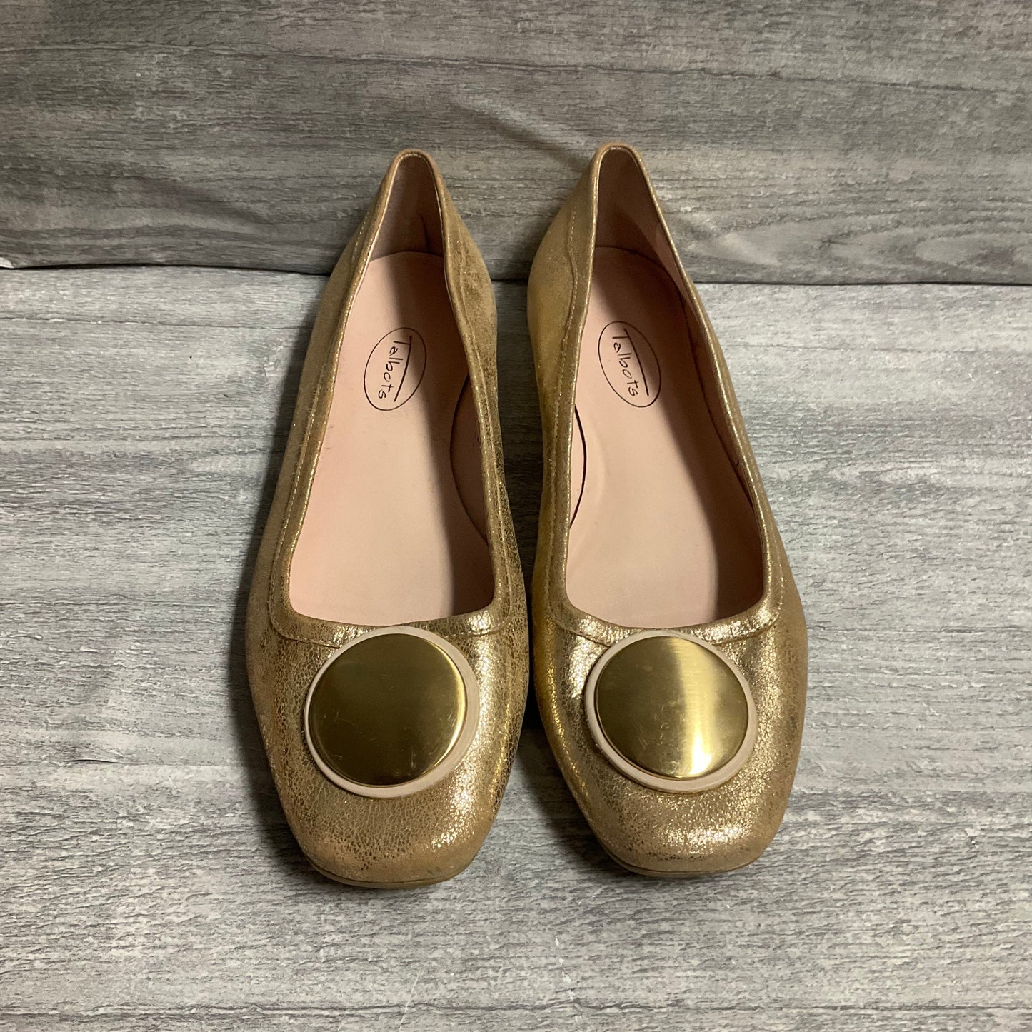 Shoes Flats By Talbots In Gold, Size: 7.5