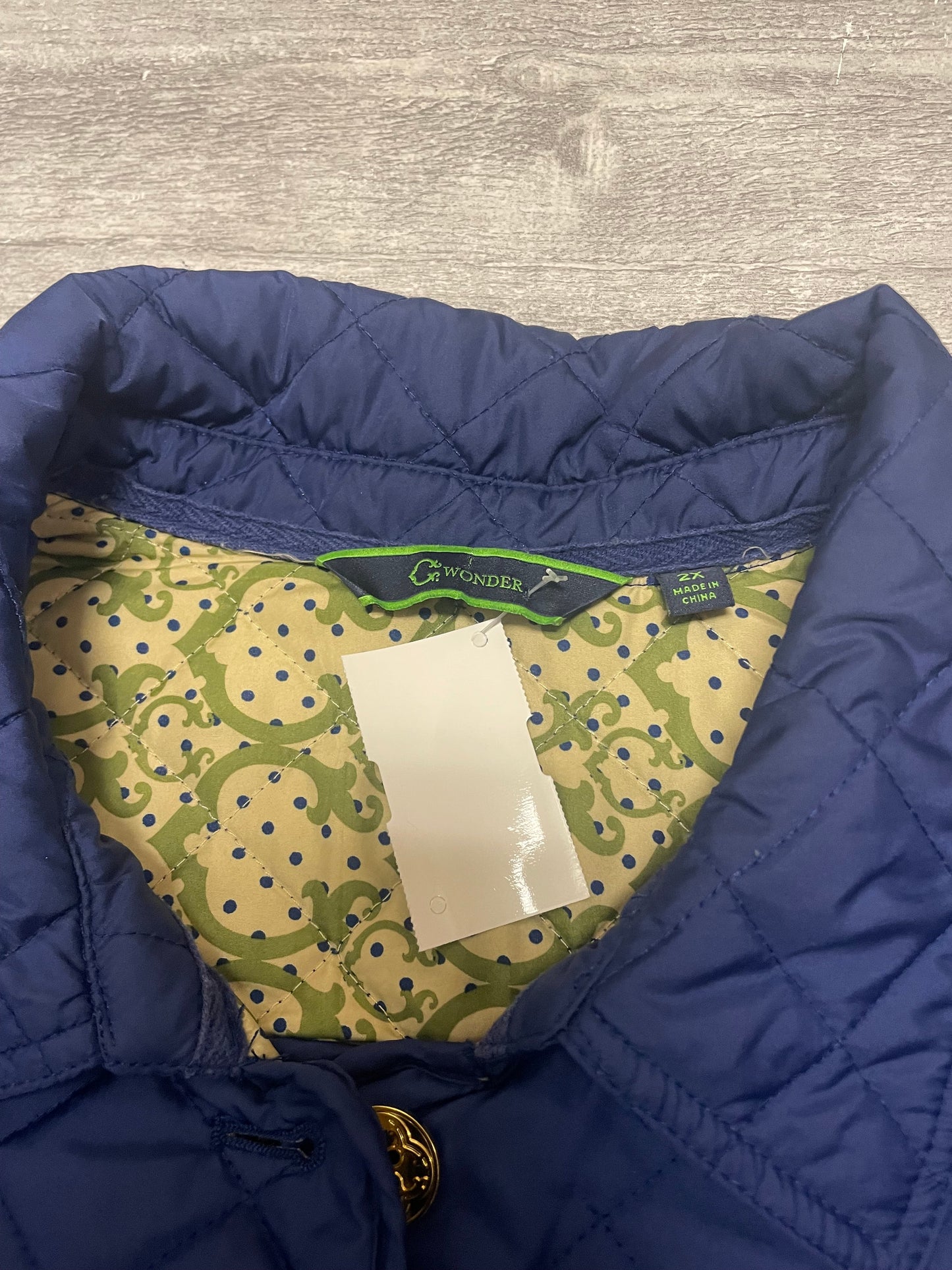 Jacket Puffer & Quilted By C Wonder In Blue, Size: 2x