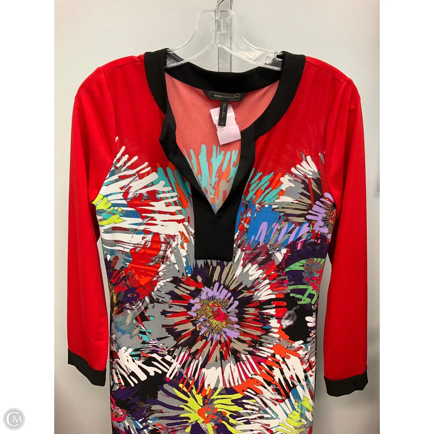 Dress Casual Short By Bcbgmaxazria In Floral Print, Size: Xs