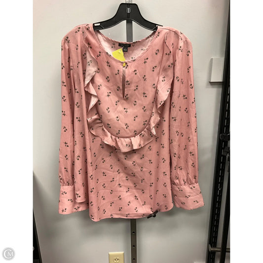 Top Long Sleeve By Ann Taylor In Pink, Size: L