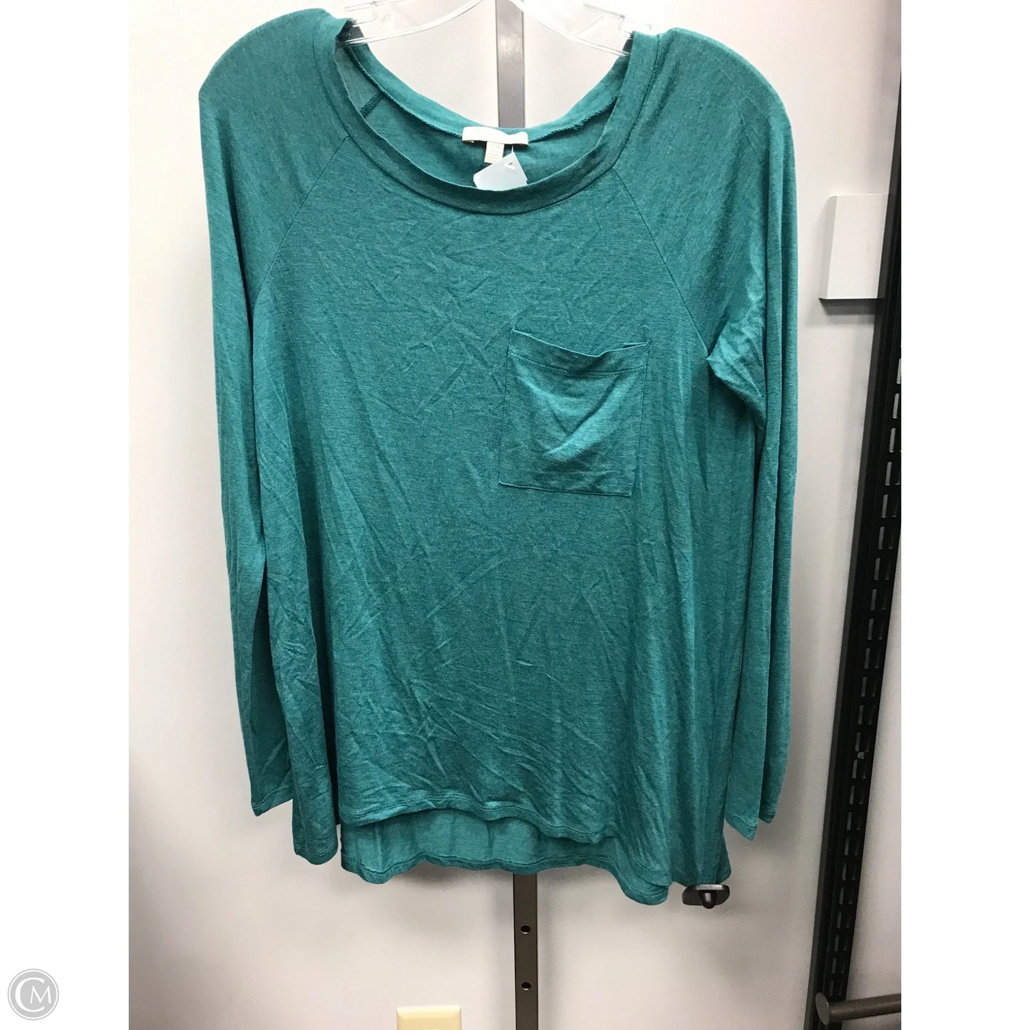 Top Long Sleeve Basic By Bordeaux In Green, Size: M