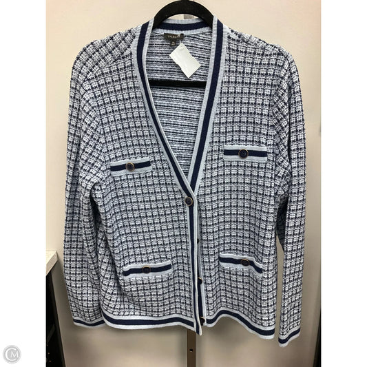 Sweater Cardigan By Talbots In Navy, Size: Xl