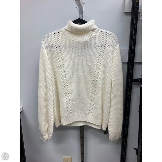 Sweater By Just Fab In Cream, Size: Xxl