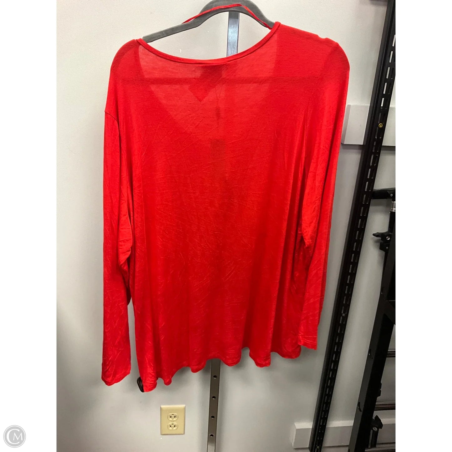 Top Long Sleeve By Cable And Gauge In Red, Size: 1x