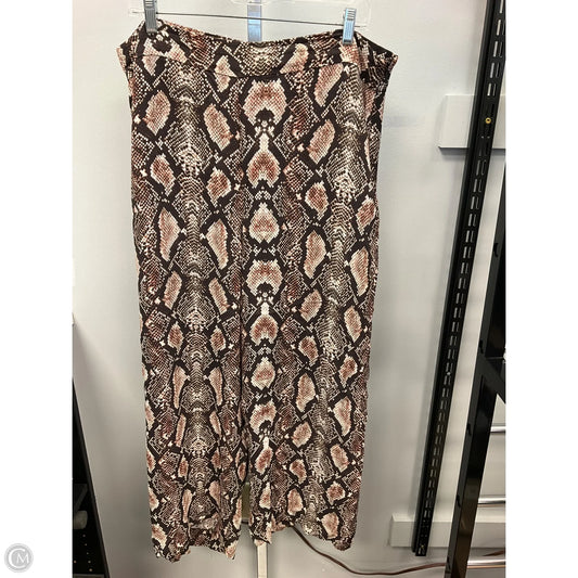 Pants Cropped By Cmb In Animal Print, Size: Xl