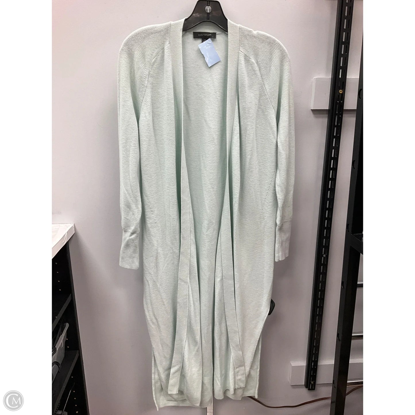 Sweater Cardigan By Ann Taylor In Green, Size: M