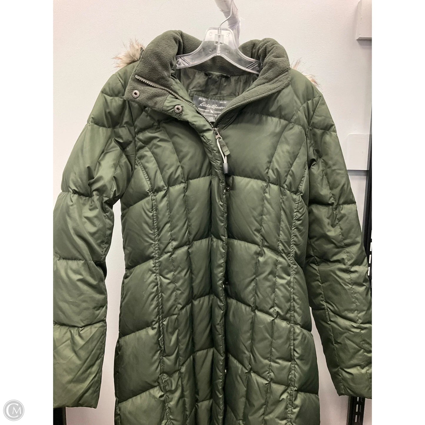 Coat Puffer & Quilted By Eddie Bauer In Green, Size: S