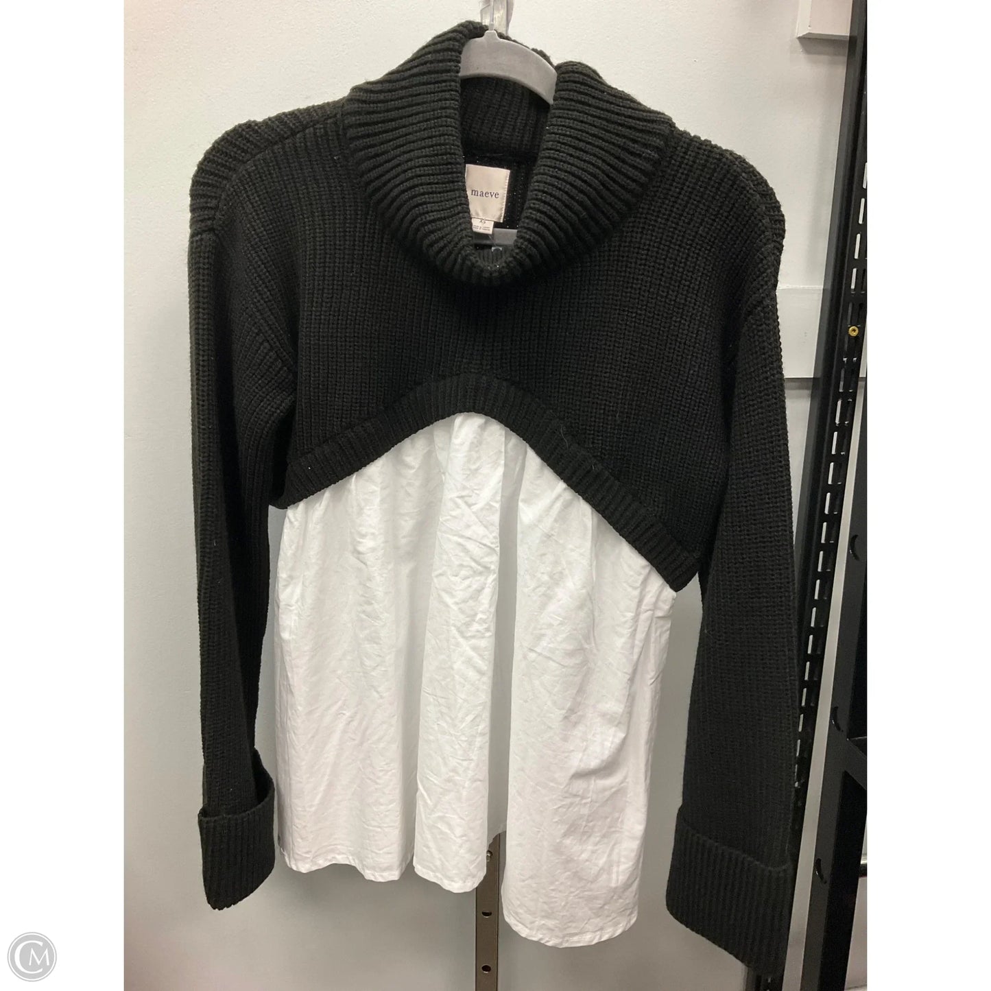 Sweater By Anthropologie In Black & Cream, Size: Xs