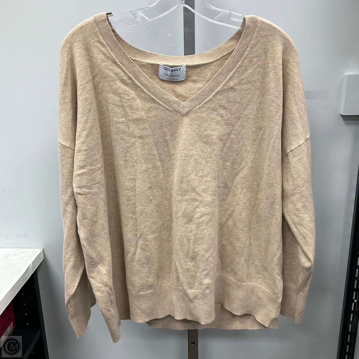 Top Long Sleeve Basic By Old Navy In Tan, Size: Xl