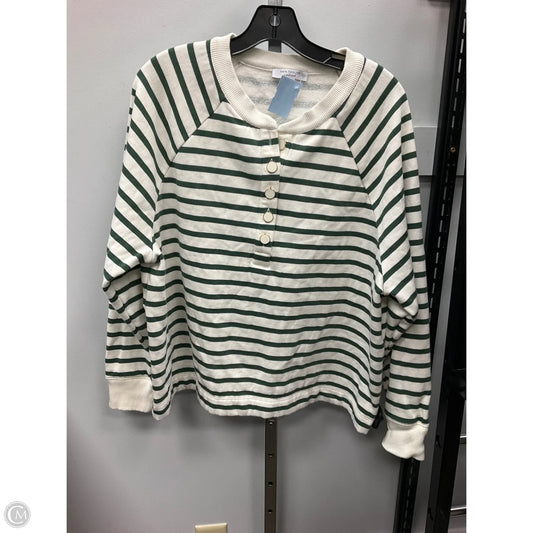 Top Long Sleeve By Ann Taylor In Striped Pattern, Size: Xl