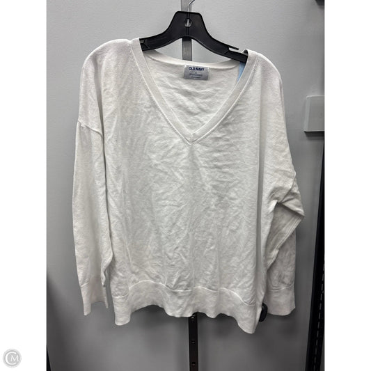 Top Long Sleeve Basic By Old Navy In White, Size: Xl