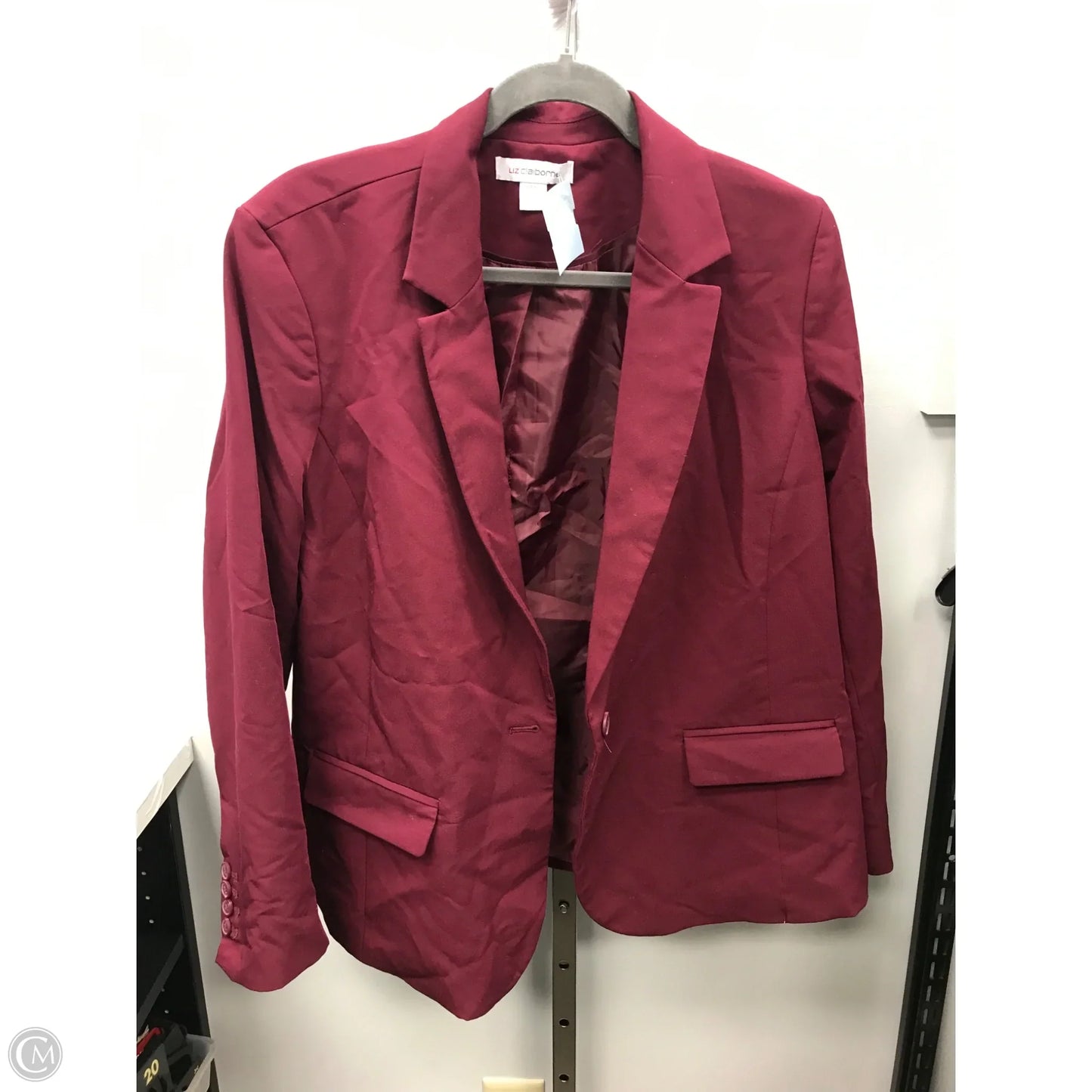 Blazer By Liz Claiborne In Maroon, Size: 18