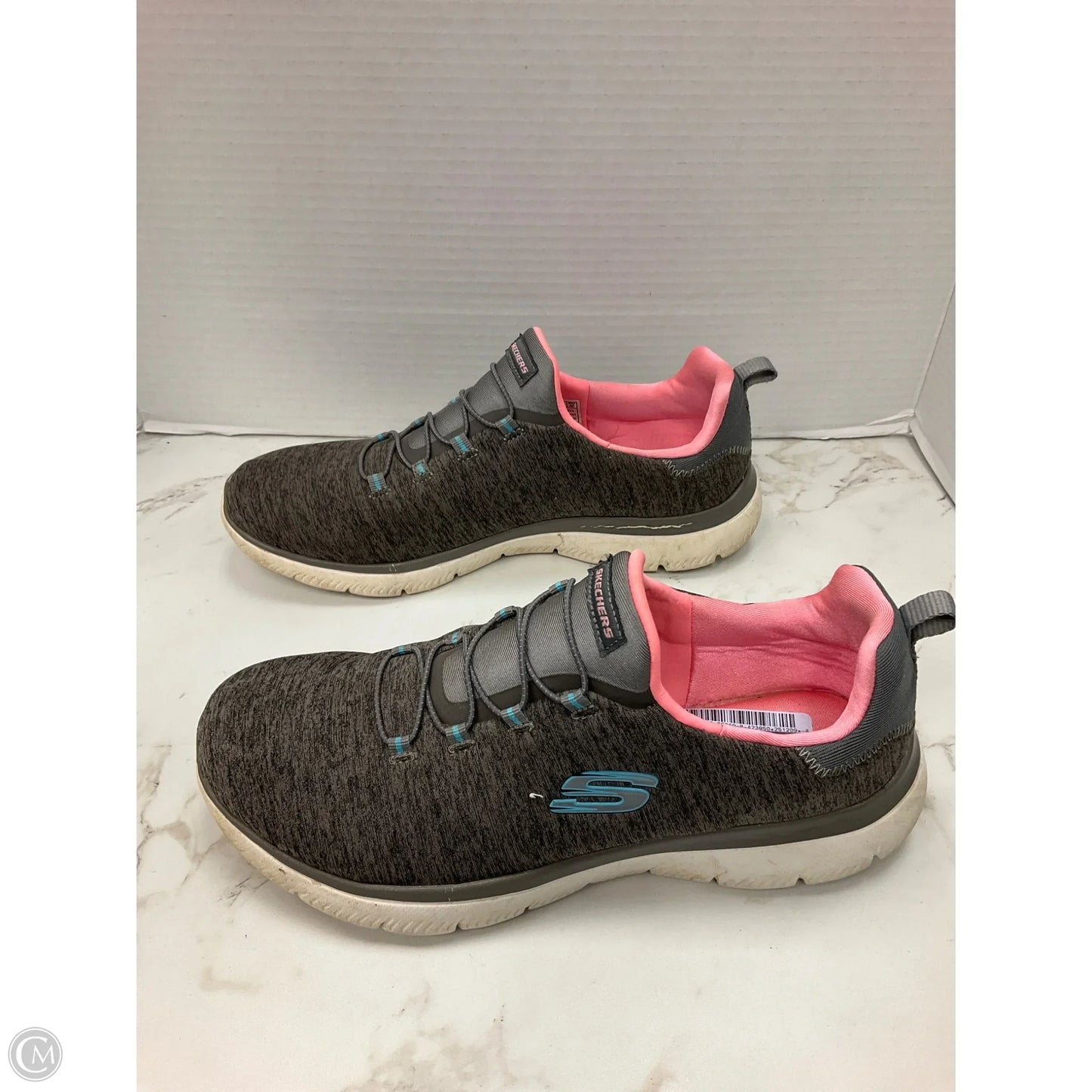 Shoes Athletic By Skechers In Grey, Size: 10