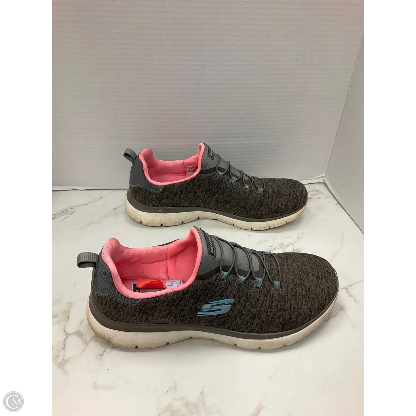 Shoes Athletic By Skechers In Grey, Size: 10