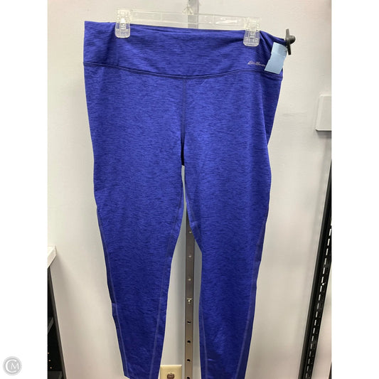 Athletic Leggings By Eddie Bauer In Blue, Size: L