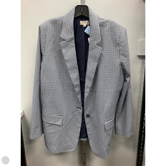Blazer By Loft In Checkered Pattern, Size: 14
