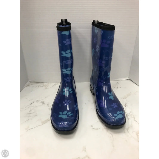 Boots Rain By Clothes Mentor In Blue, Size: 8