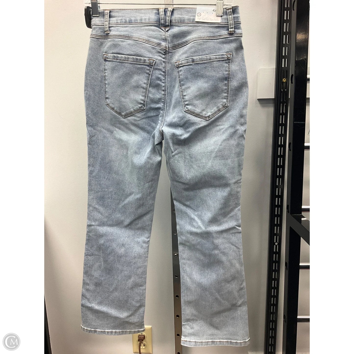 Jeans Wide Leg By Curve Appeal In Blue Denim, Size: 4