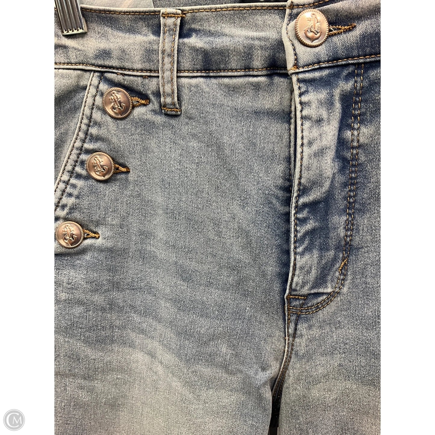 Jeans Wide Leg By Curve Appeal In Blue Denim, Size: 4