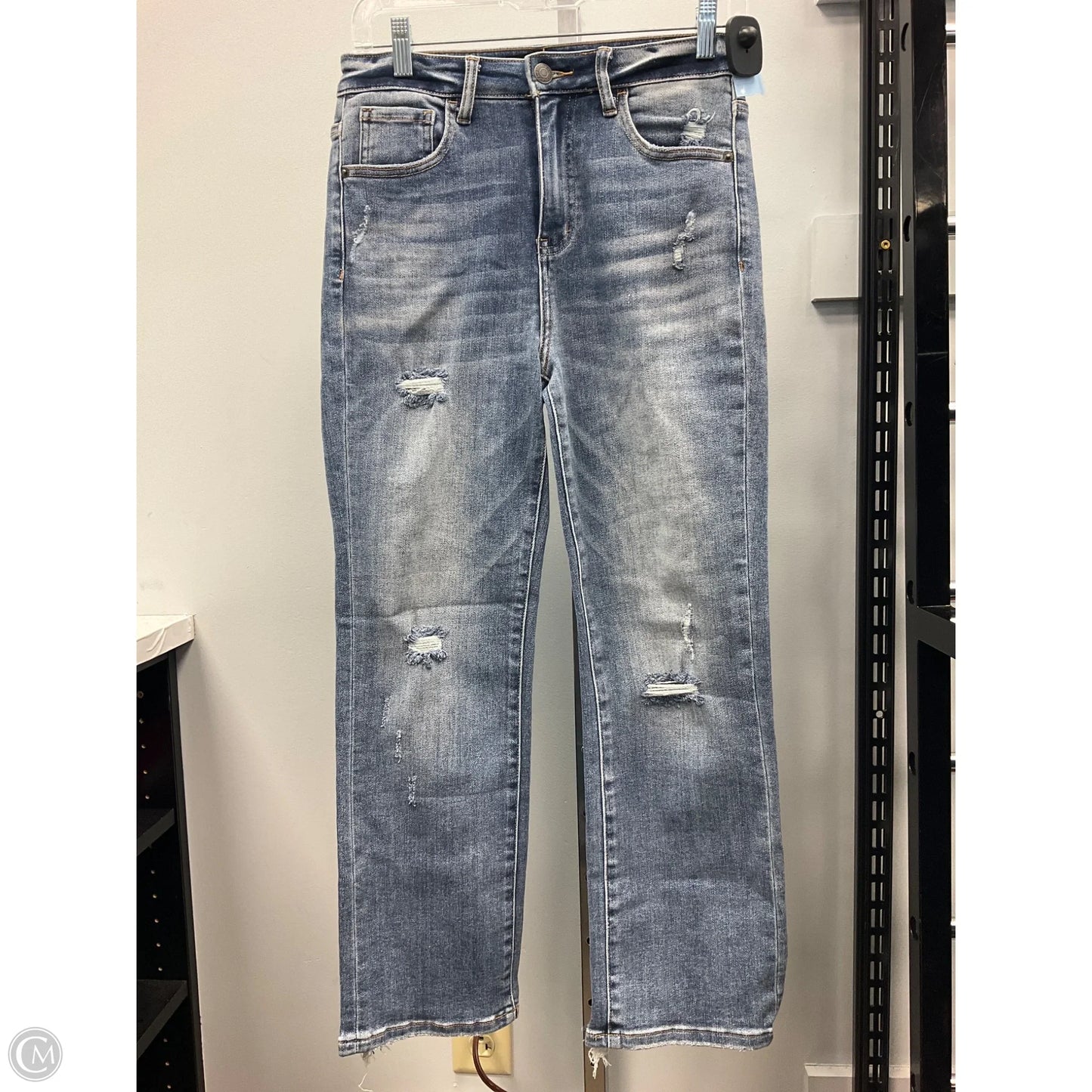 Jeans Wide Leg By Risen In Blue Denim, Size: 4