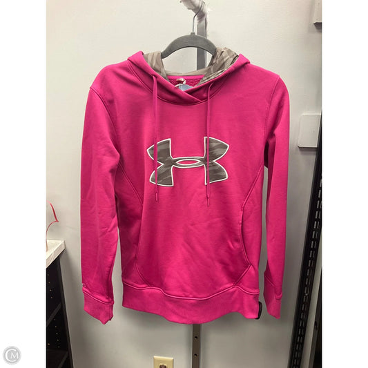 Athletic Sweatshirt Hoodie By Under Armour In Pink, Size: M