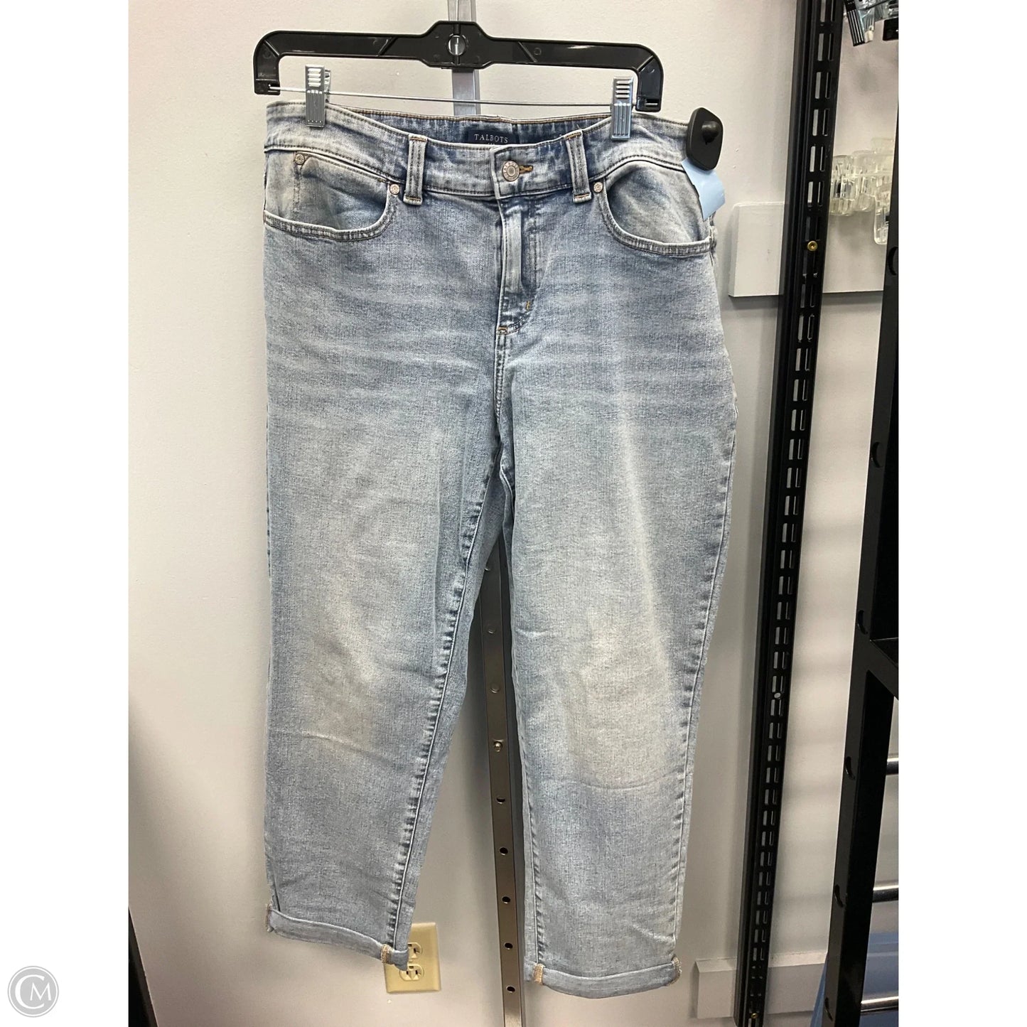 Jeans Straight By Talbots In Blue Denim, Size: 12