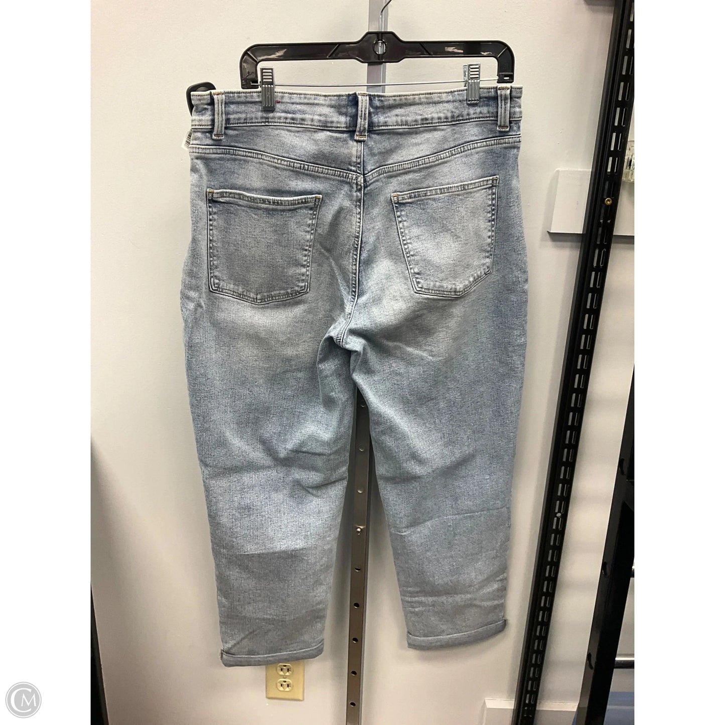 Jeans Straight By Talbots In Blue Denim, Size: 12