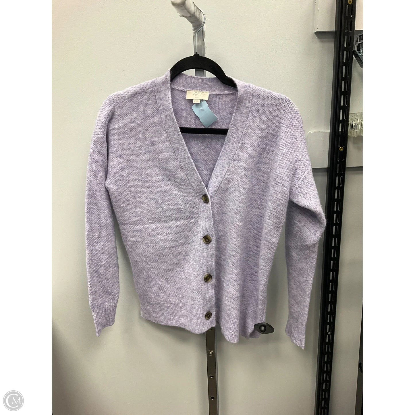 Cardigan By Loft In Purple, Size: Sp