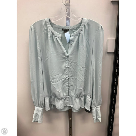 Top Long Sleeve By Ann Taylor In Blue, Size: S