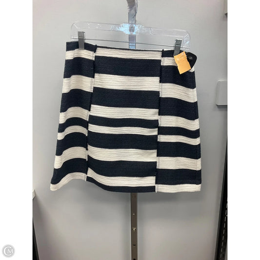 Skirt Mini & Short By Loft In Blue & Cream, Size: 8