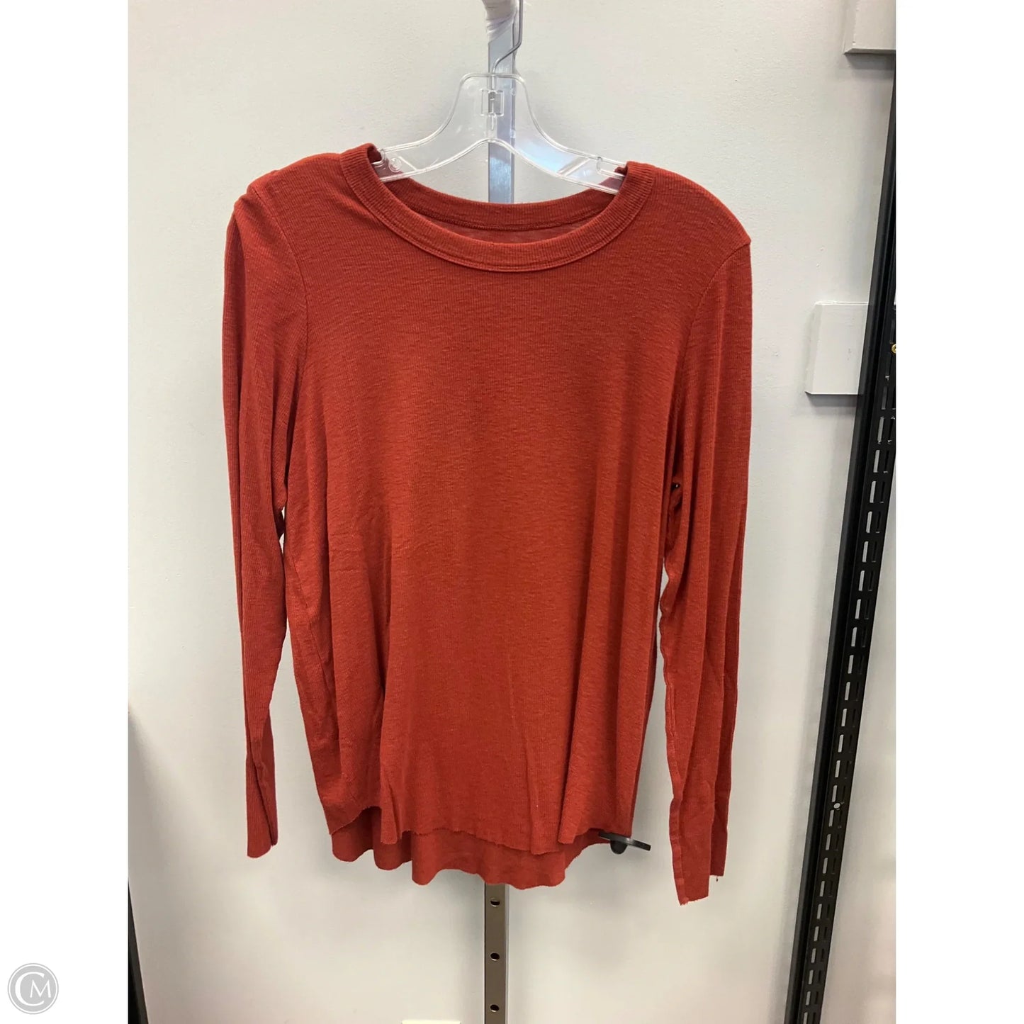 Top Long Sleeve Basic By Aerie In Orange, Size: L