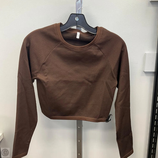 Top Long Sleeve Basic By Aerie In Brown, Size: S