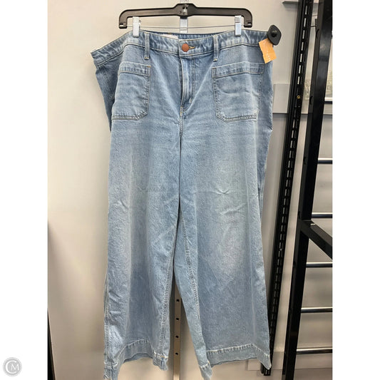 Jeans Wide Leg By Lane Bryant In Blue Denim, Size: 18