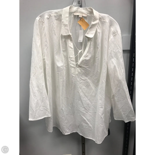 Top Long Sleeve By Loft In Cream, Size: L