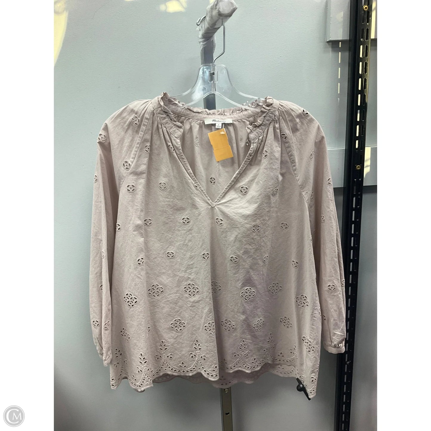 Top 3/4 Sleeve By Madewell In Taupe, Size: M