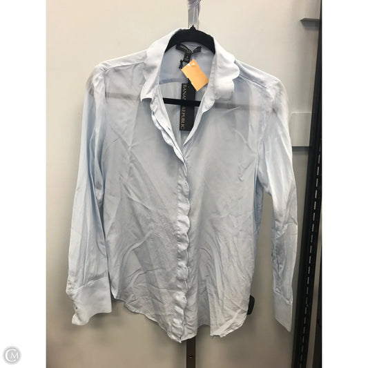 Top Long Sleeve By Banana Republic In Blue, Size: S