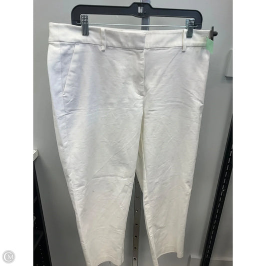Pants Cropped By Loft In Cream, Size: 12