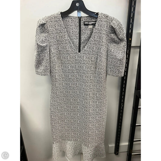 Dress Designer By Karl Lagerfeld In Black & White, Size: 6