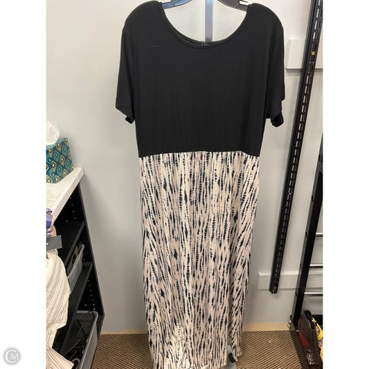 Dress Casual Maxi By Cme In Black & Cream, Size: 2x