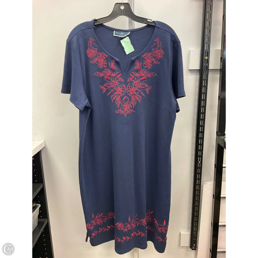 Dress Casual Short By Karen Scott In Blue, Size: 2x