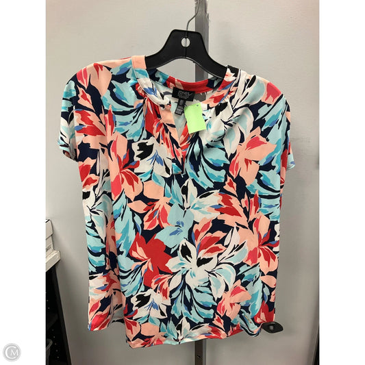 Top Short Sleeve By Jones New York In Multi-colored, Size: S