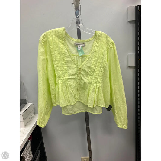 Top Long Sleeve By Urban Outfitters In Yellow, Size: Xs