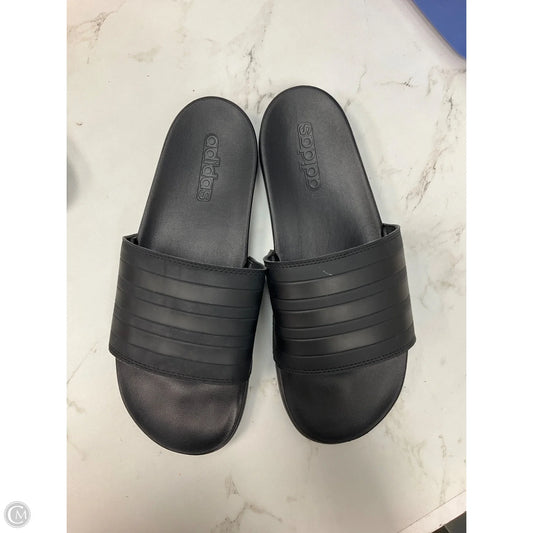 Sandals Flip Flops By Adidas In Black, Size: 10