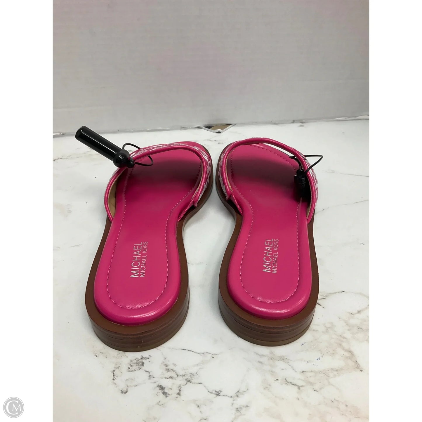 Shoes Designer By Michael Kors In Pink & White, Size: 6.5