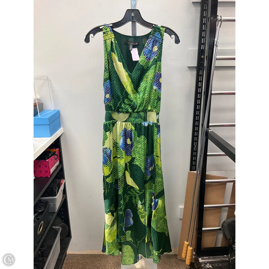 Dress Casual Midi By White House Black Market In Multi-colored, Size: 0