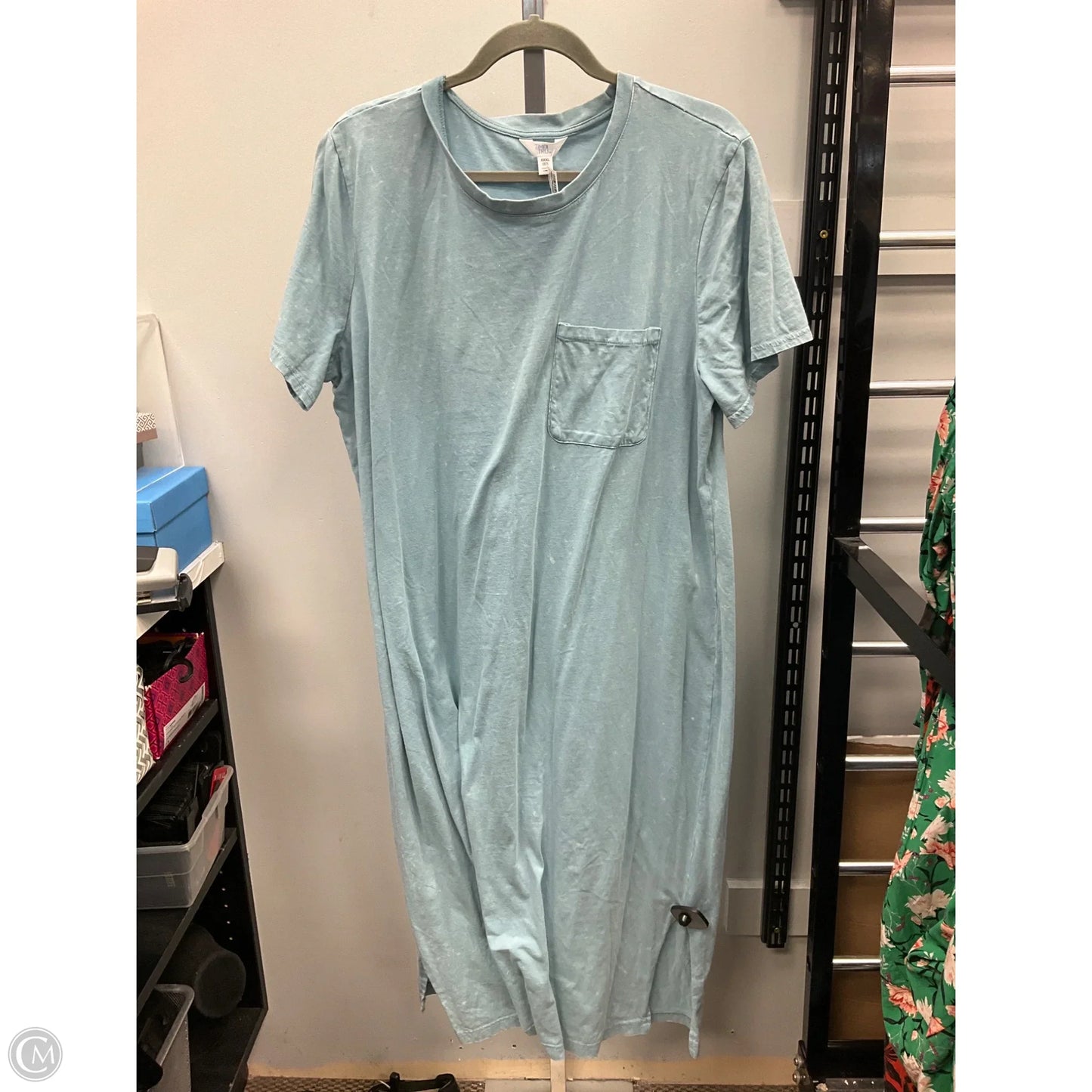 Dress Casual Midi By Time And Tru In Blue, Size: 22