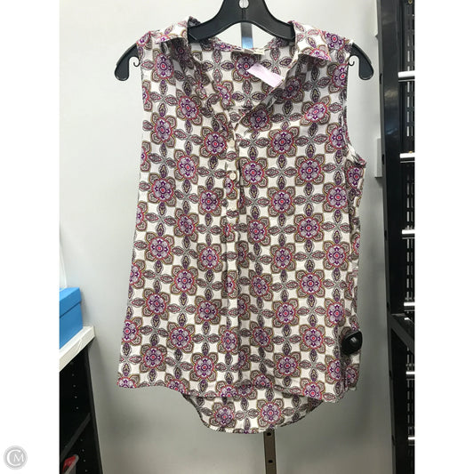 Top Sleeveless By Dana Buchman In Multi-colored, Size: S