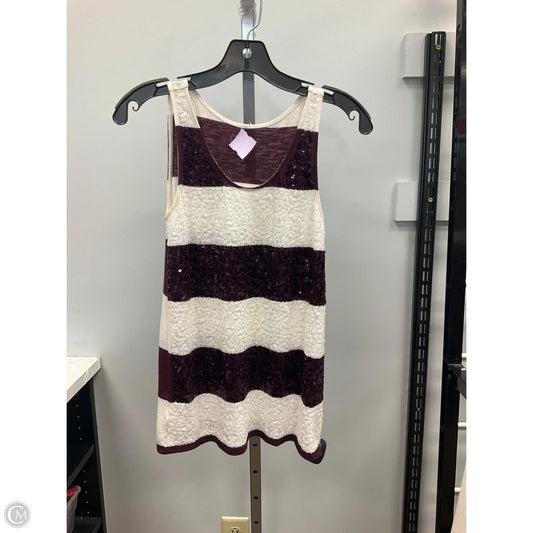 Top Sleeveless By Loft In Maroon, Size: Xxs