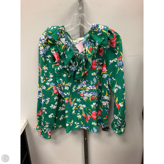 Top Long Sleeve By Loft In Floral Print, Size: S