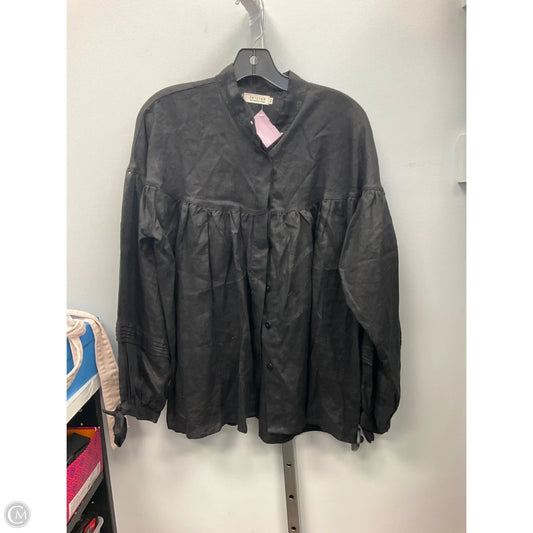 Top Long Sleeve By Cmb In Black, Size: L